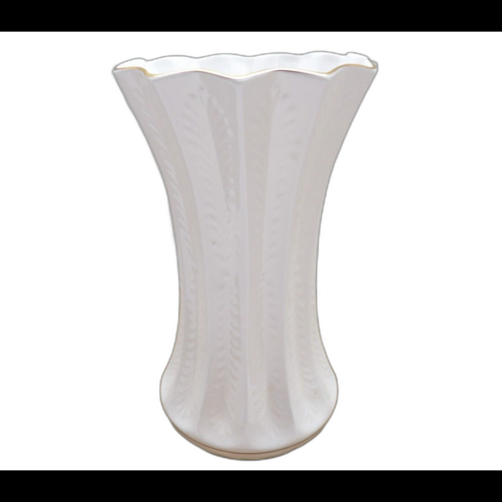 Hankook Embossed Bone China Flower Decoration Vase 7 Inches Tall